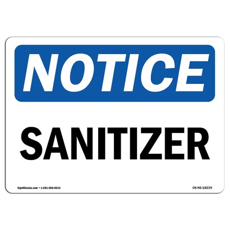 OSHA Notice, 10" Height, Peel And Stick Wall Graphic, 14" x 10", Landscape, Sanitizer Refill Sign
